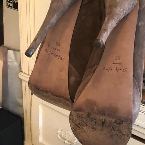 Elizabeth and James women's Suede Platform Booties Sz 9/39 - Picture 5 of 8